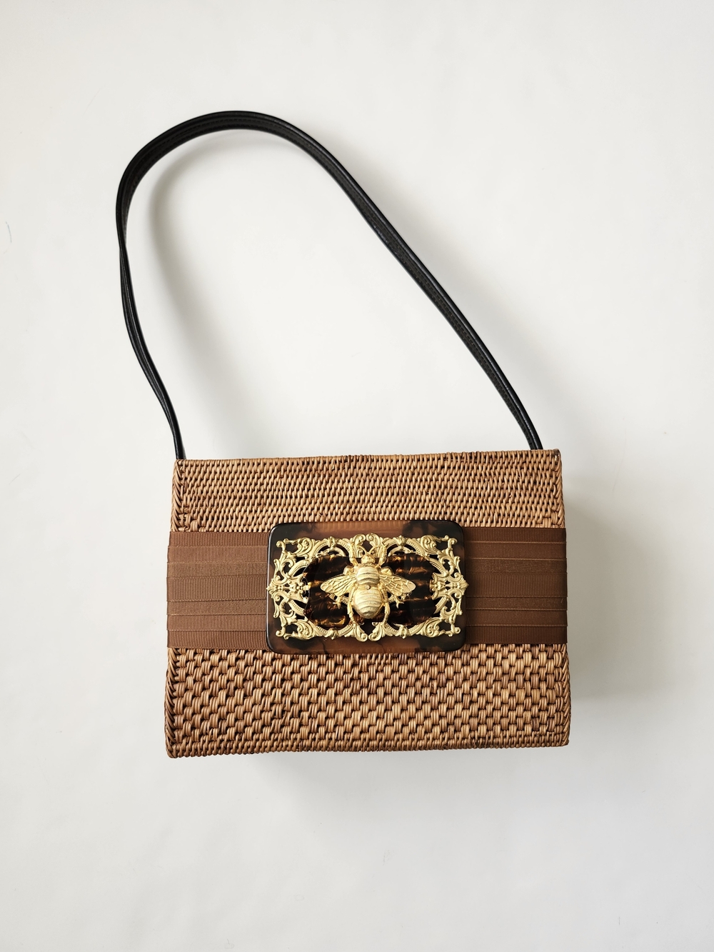 Bosom Buddy Bali Bag With Gold Bumble  Bee